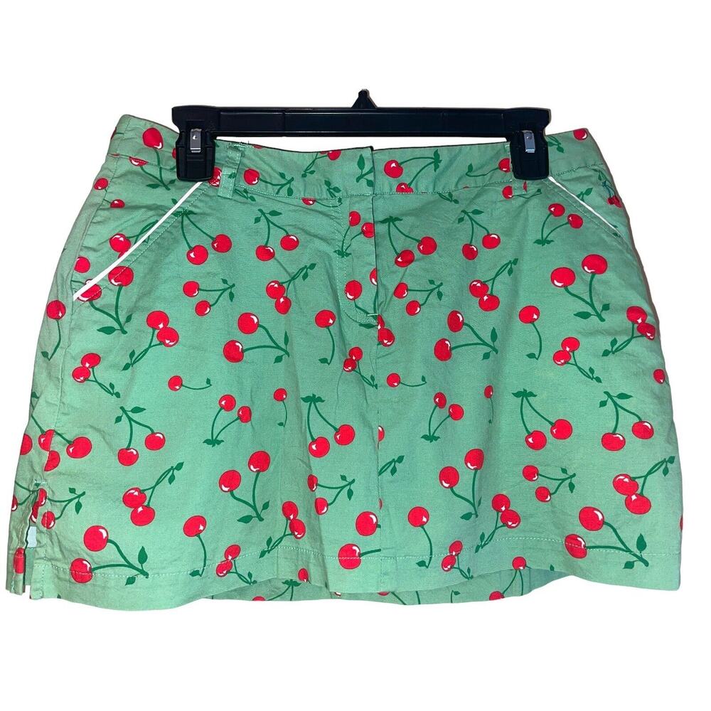 Duck Head Skort/Skirt Green With Cherry Design With Side Flap Size 3